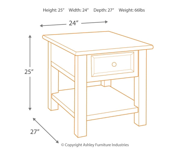 Ashley Express - Mesa auxiliar rectangular Tyler Creek