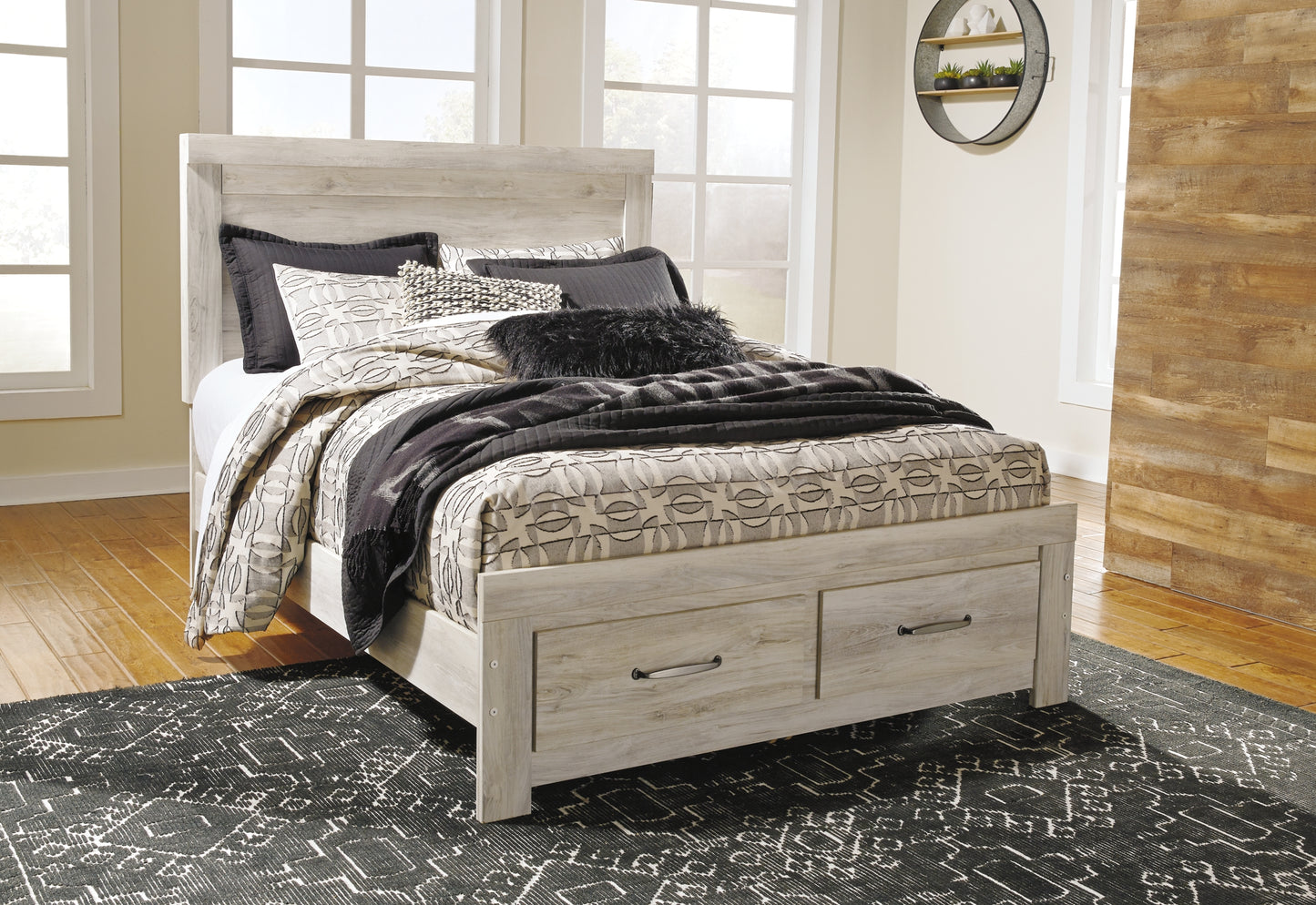 Cama de plataforma Bellaby con dos cajones de almacenamiento