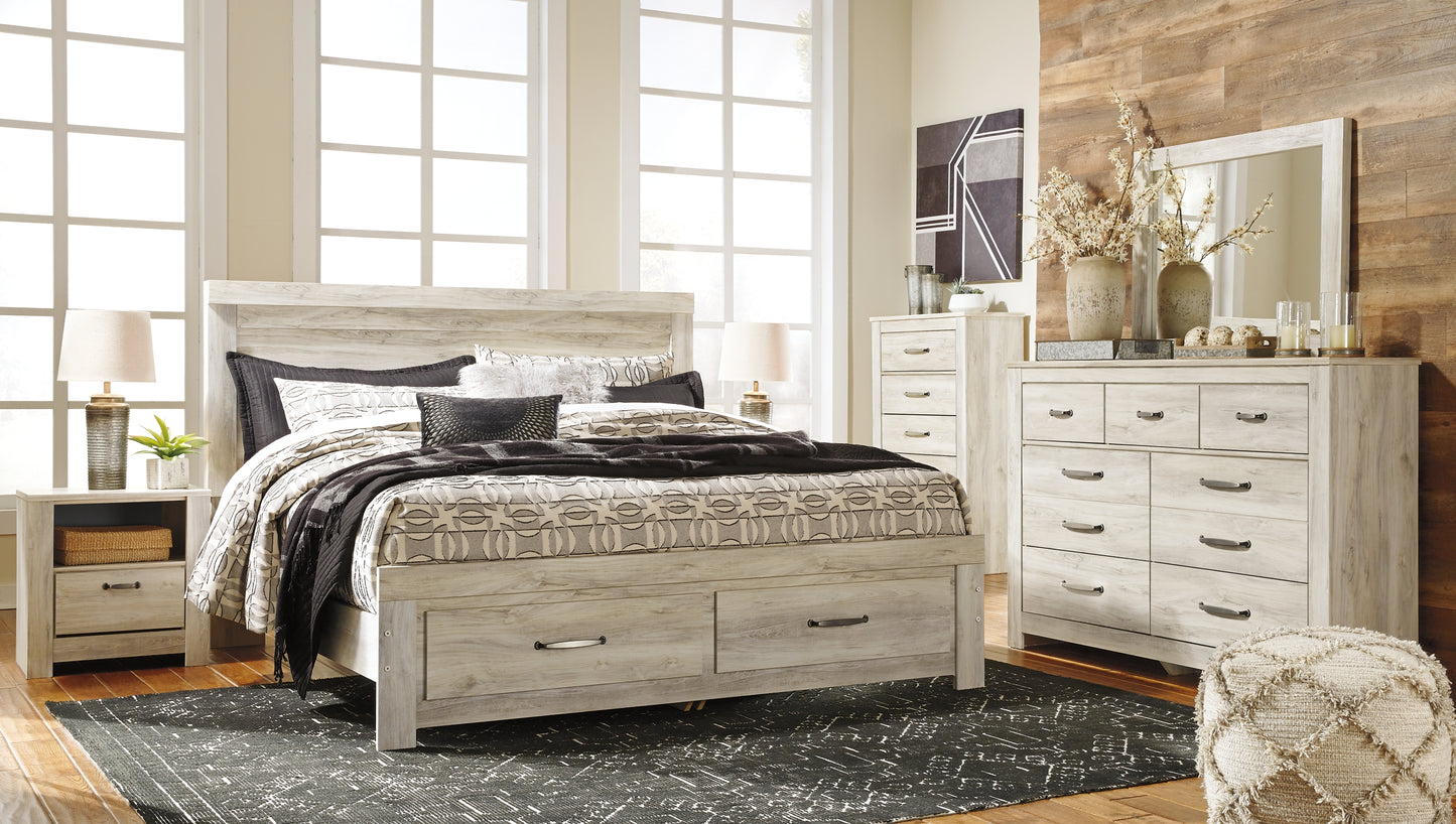 Cama de plataforma Bellaby con dos cajones de almacenamiento