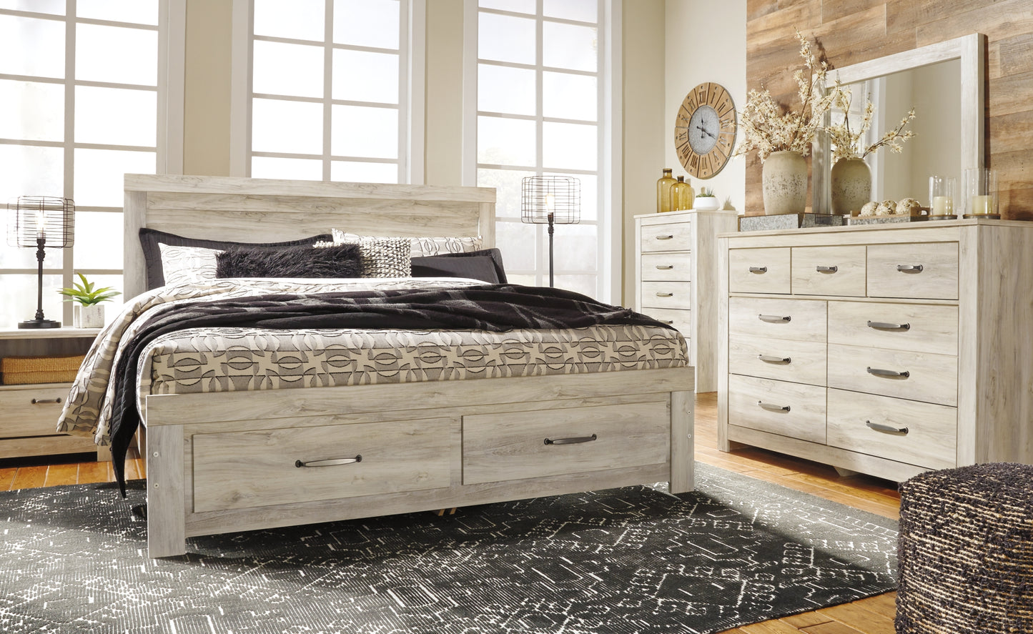 Cama de plataforma Bellaby con dos cajones de almacenamiento