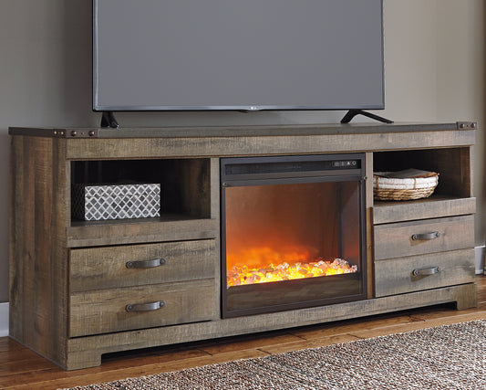 Mueble para TV Trinell de 63" con chimenea eléctrica