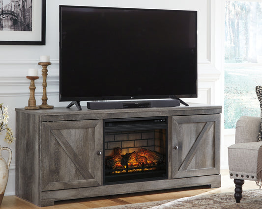 Mueble para TV Wynnlow de 63" con chimenea eléctrica