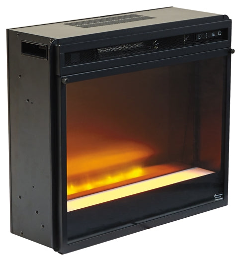 Centro de entretenimiento Wynnlow de 4 piezas con chimenea eléctrica