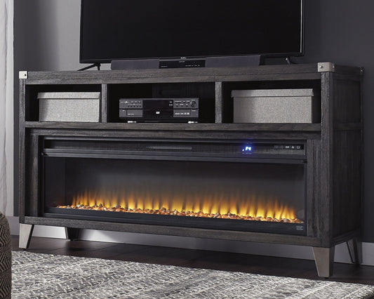 Mueble para TV Todoe de 65" con chimenea eléctrica