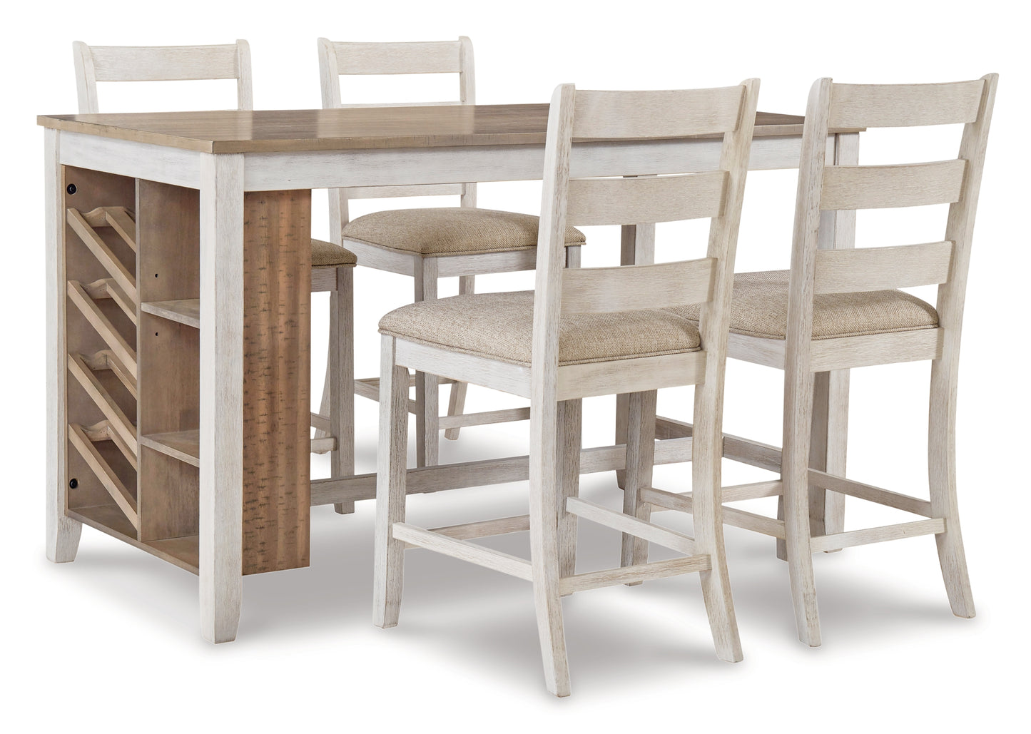 Ashley Express - Mesa de mostrador rectangular Skempton con almacenamiento