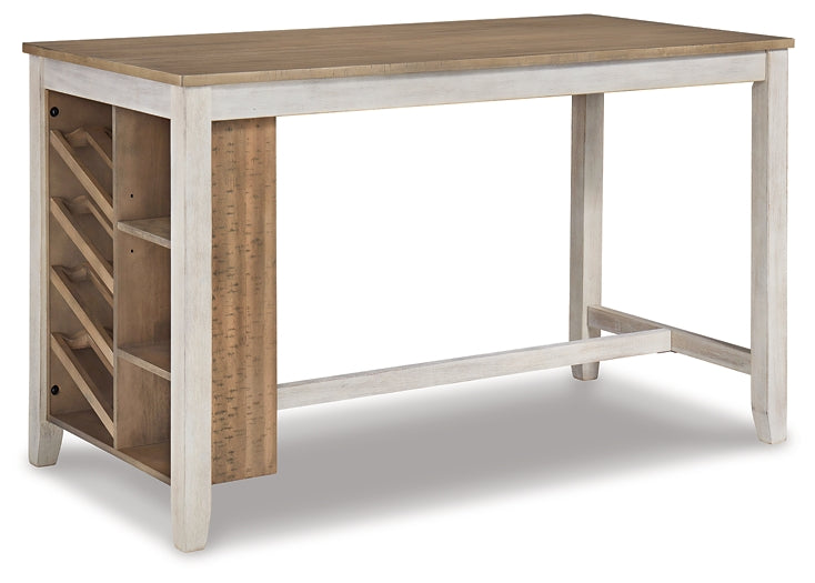 Ashley Express - Mesa de mostrador rectangular Skempton con almacenamiento