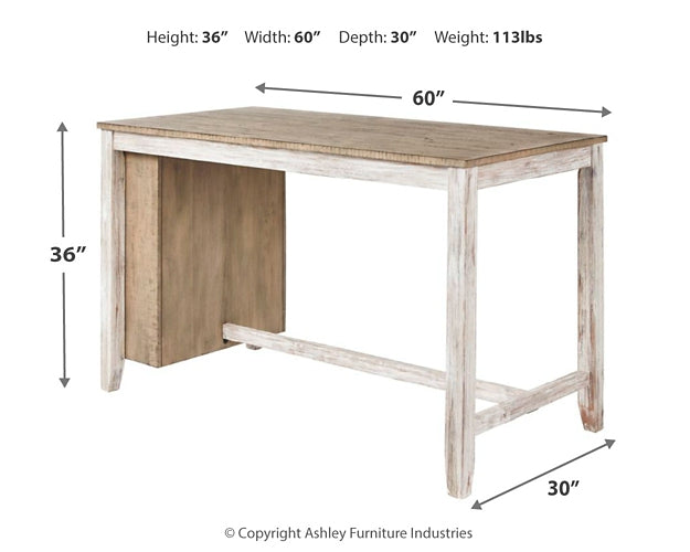 Ashley Express - Mesa de mostrador rectangular Skempton con almacenamiento