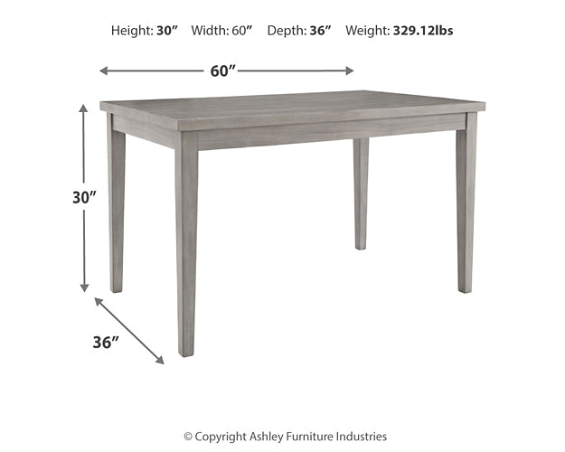Ashley Express - Mesa de comedor rectangular Parellen