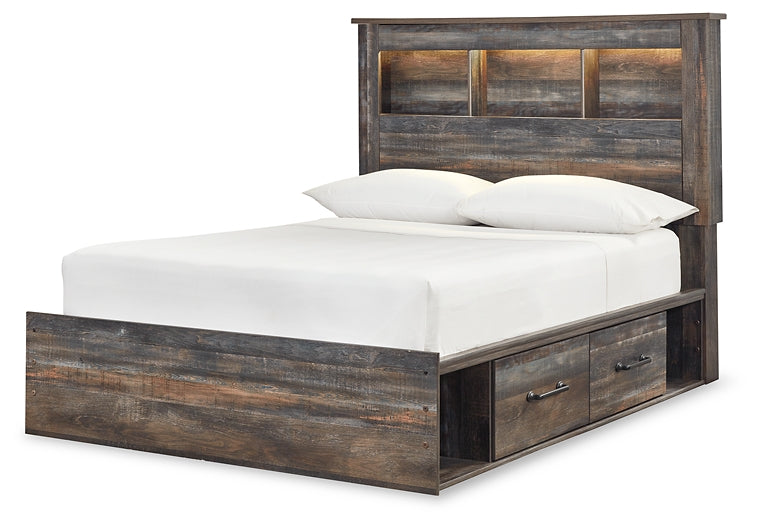 Cama-librería Drystan con 4 cajones de almacenamiento