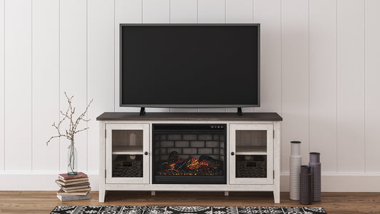 Ashley Express - Mueble para TV Dorrinson de 60" con chimenea eléctrica