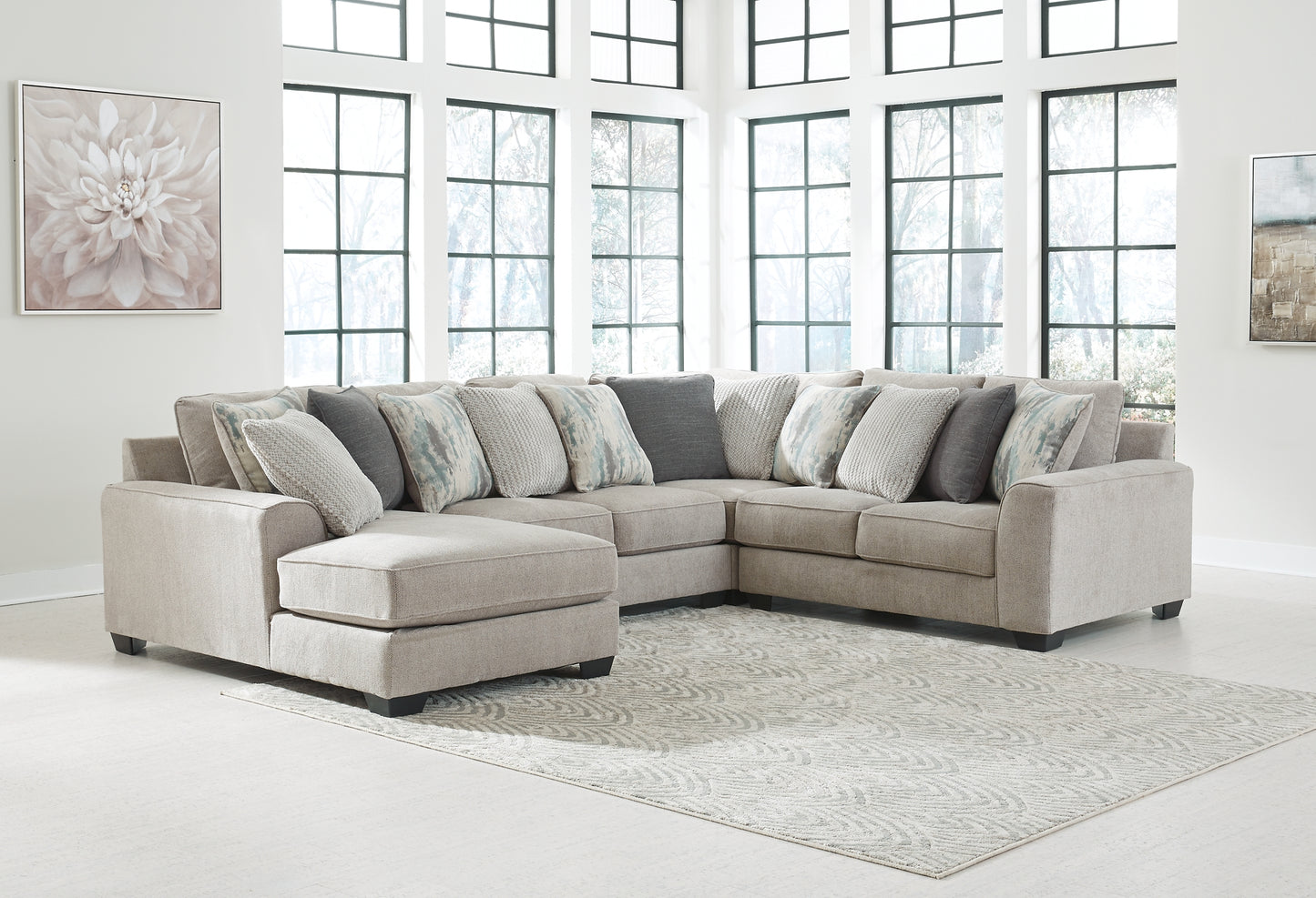 Seccional Ardsley de 4 piezas con chaise longue
