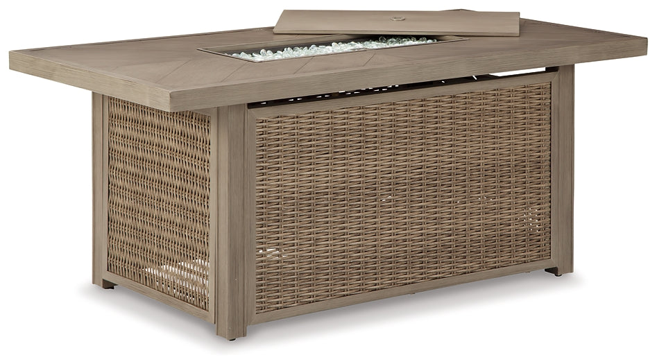 Mesa de fogata rectangular Beachcroft