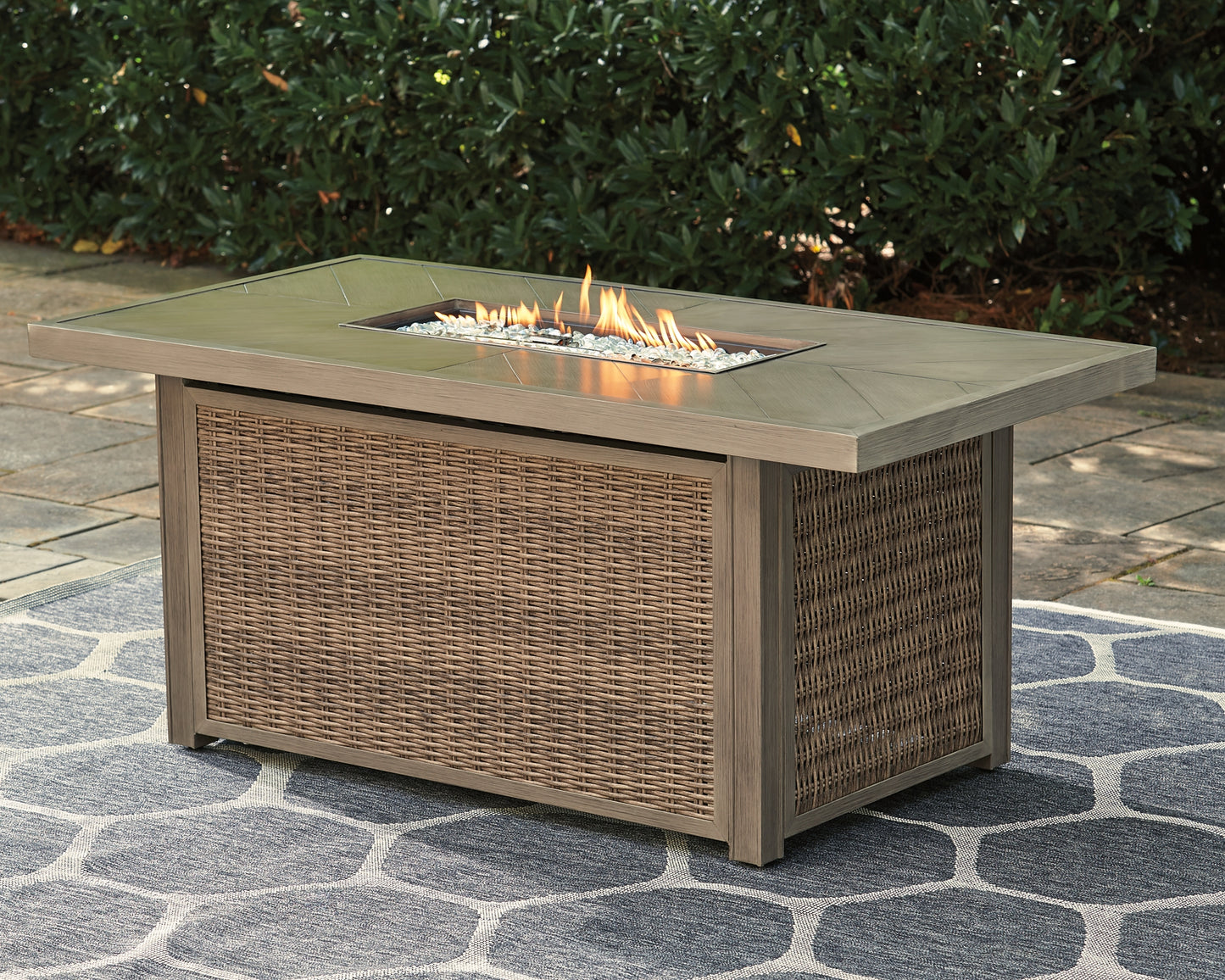 Mesa de fogata rectangular Beachcroft