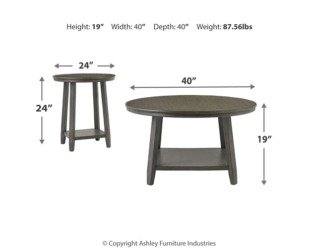 Ashley Express - Juego de mesa auxiliar Caitbrook (3 piezas)