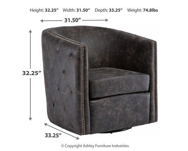 Ashley Express - Silla giratoria decorativa Brentlow