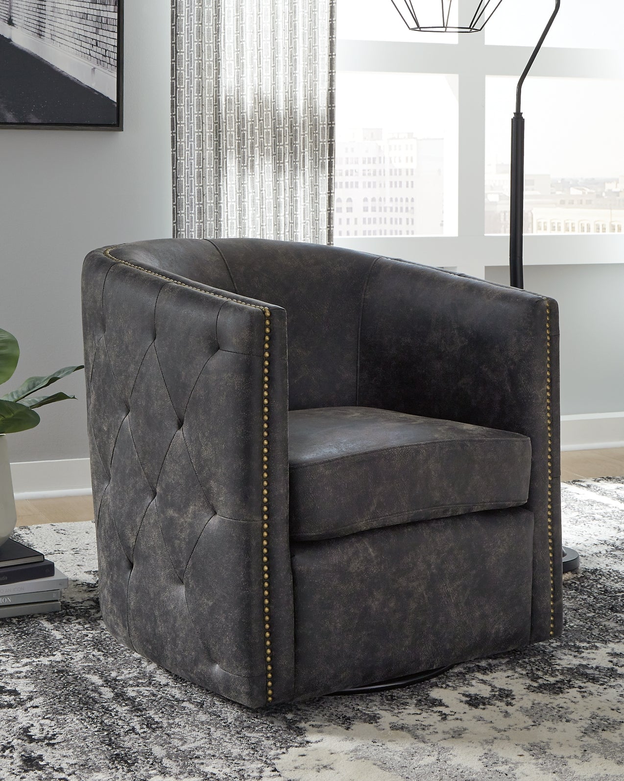 Ashley Express - Silla giratoria decorativa Brentlow
