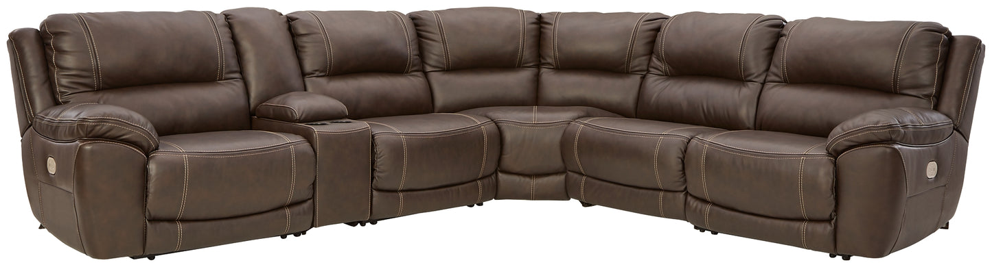 Seccional reclinable eléctrico Dunleith de 6 piezas