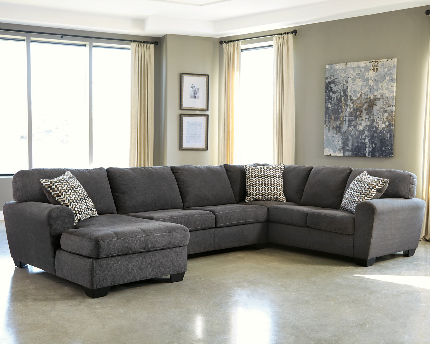 Seccional Ambee de 3 piezas con chaise longue