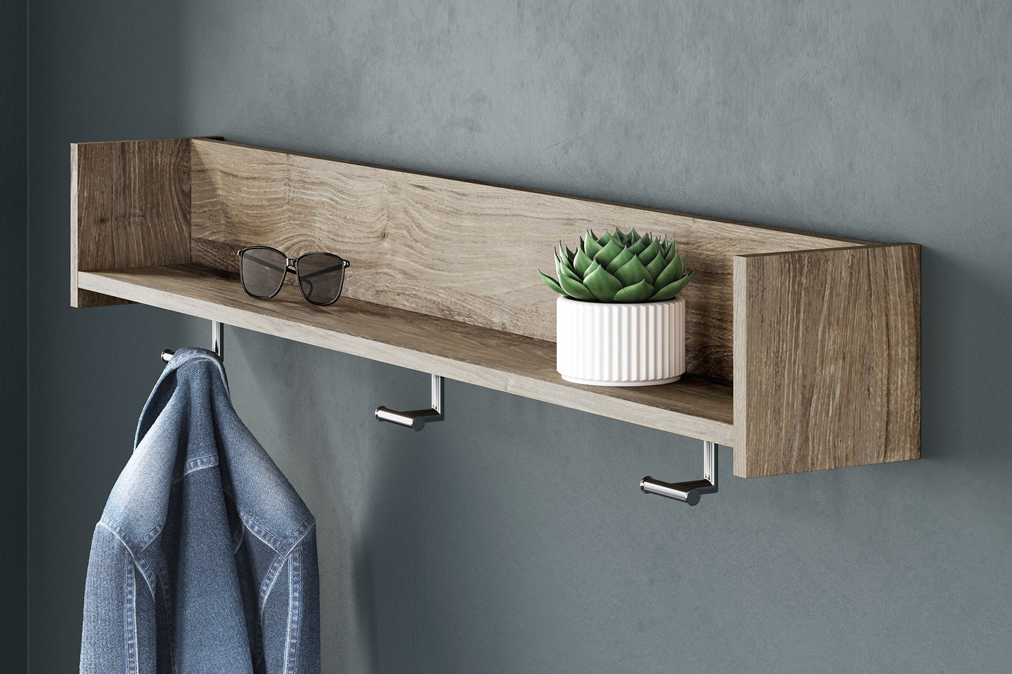 Ashley Express - Perchero de pared Oliah con estante