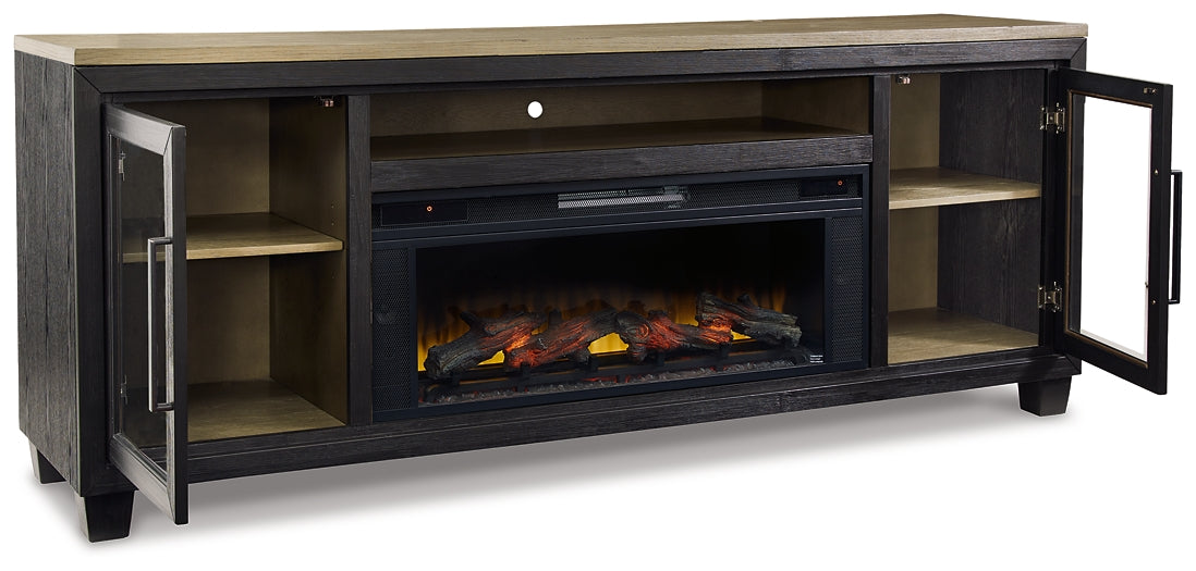 Mueble para TV Foyland de 83" con chimenea eléctrica