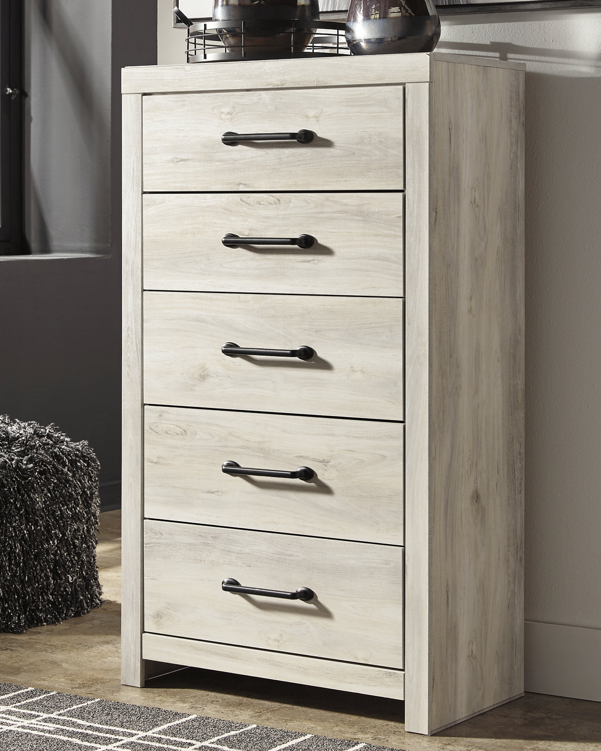 Cabecero de cama Cambeck con tocador y cómoda con espejo
