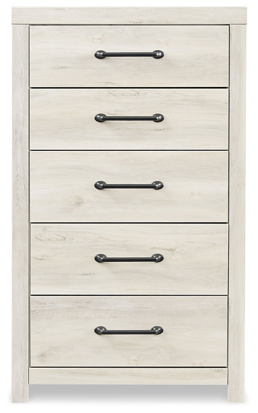 Cama King Cambeck con dos cajones de almacenamiento, cómoda con espejo, cómoda y mesita de noche