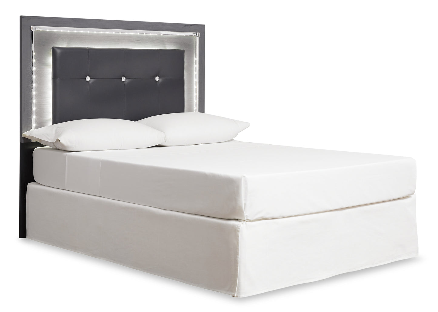 Cabecera de cama tapizada Lodanna tamaño queen/completo con tocador y cómoda con espejo