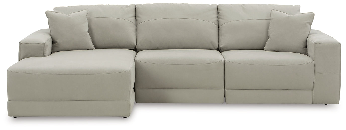 Sofá seccional de 3 piezas Gaucho de última generación con chaise longue