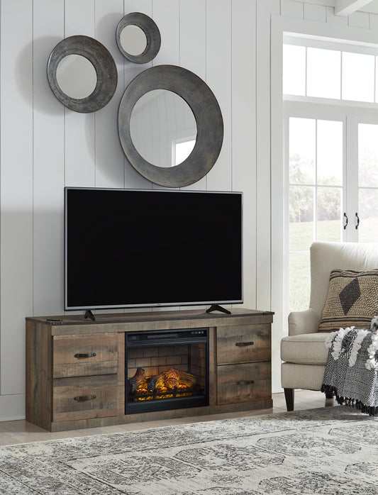 Ashley Express - Mueble de TV Trinell con chimenea eléctrica