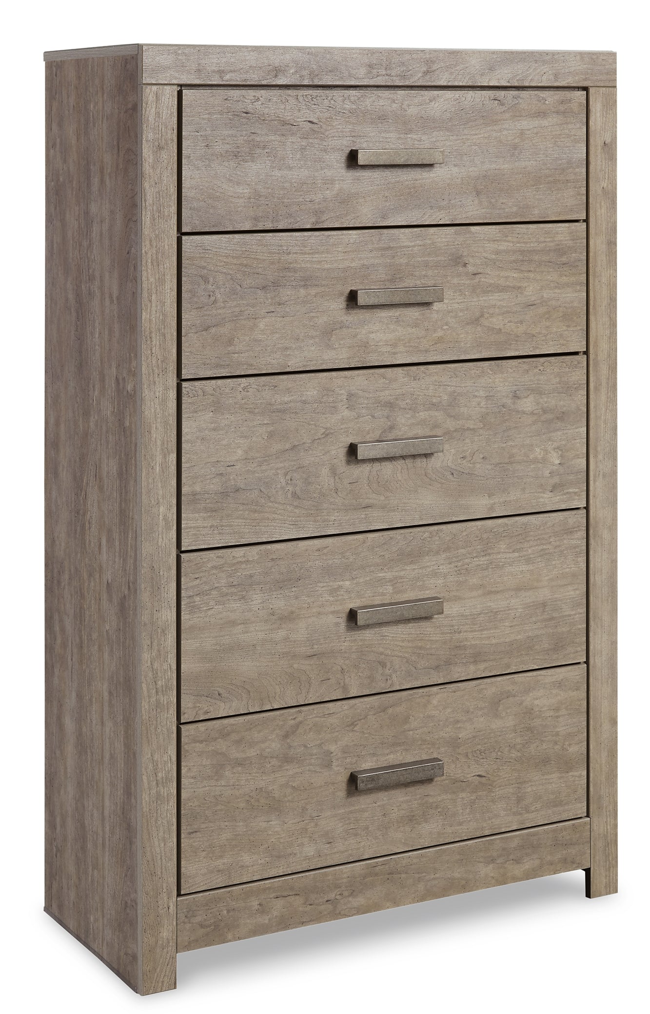 Cama Culverbach con paneles completos, cómoda y espejo