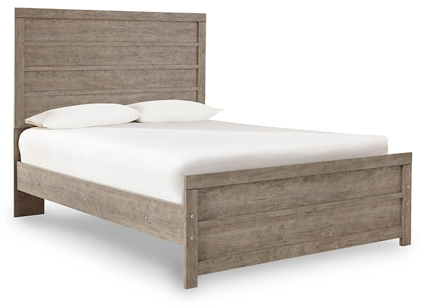 Cama Culverbach con paneles completos, cómoda y espejo