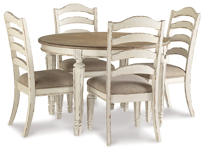 Mesa de comedor Realyn y 4 sillas