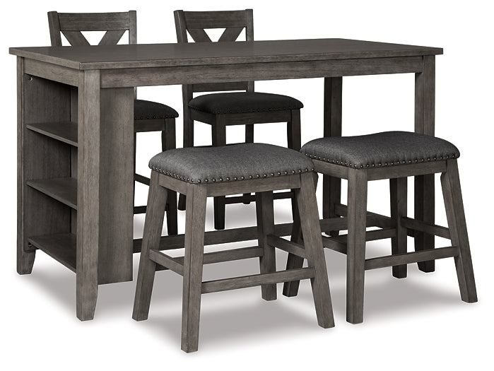 Ashley Express - Mesa de comedor alta Caitbrook y 4 taburetes