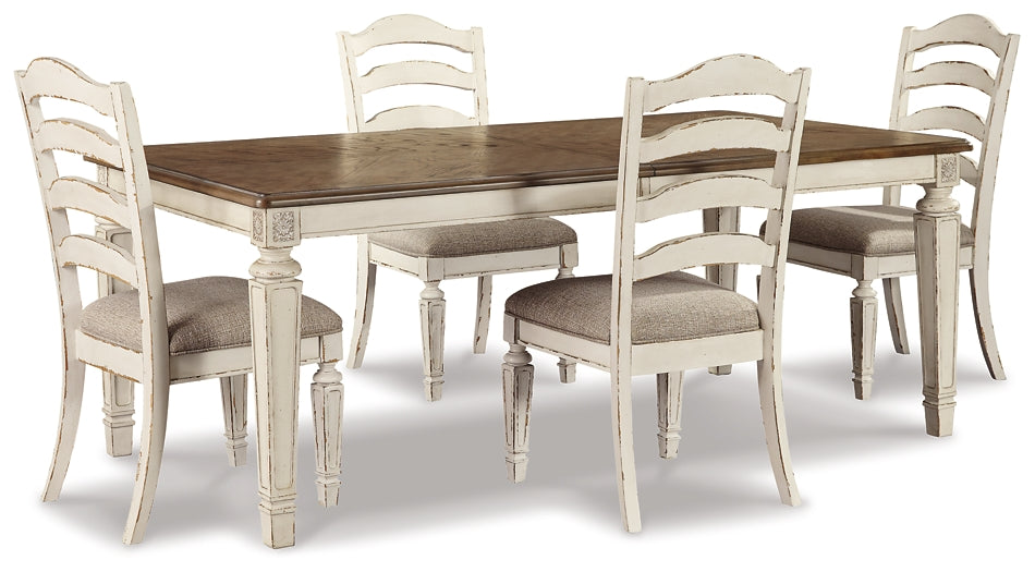 Mesa de comedor Realyn y 4 sillas