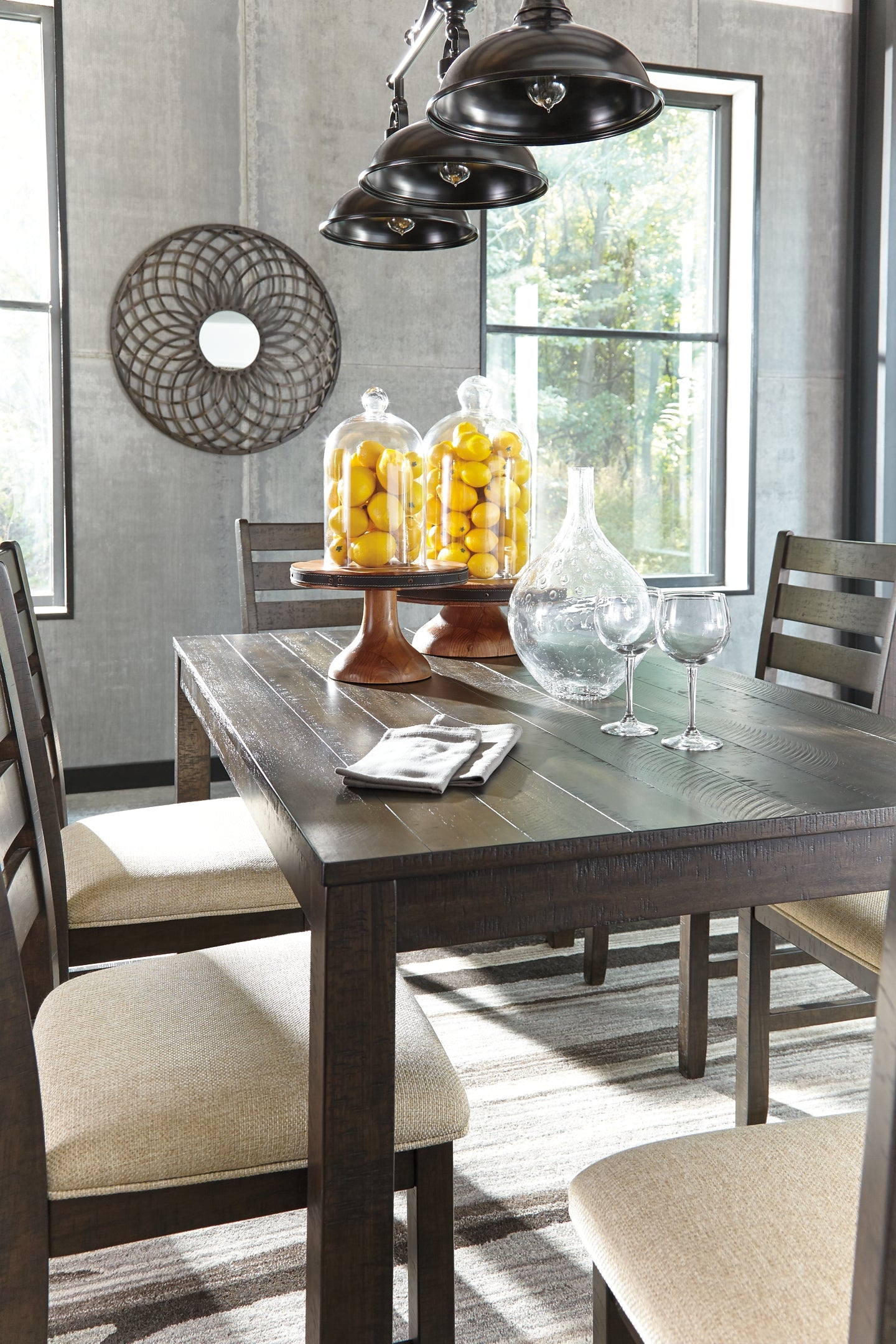 Juego de mesa de comedor Rokane (7 piezas)