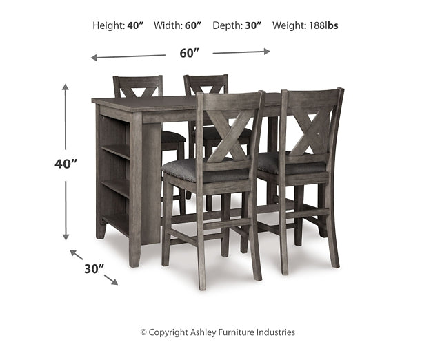 Ashley Express - Mesa de comedor alta Caitbrook y 4 taburetes