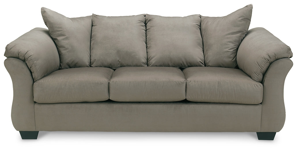 Sofá, loveseat, silla y otomana