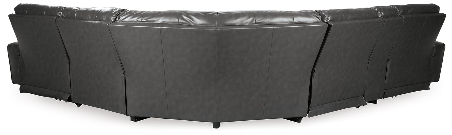 Seccional reclinable eléctrico Samperstone de 6 piezas