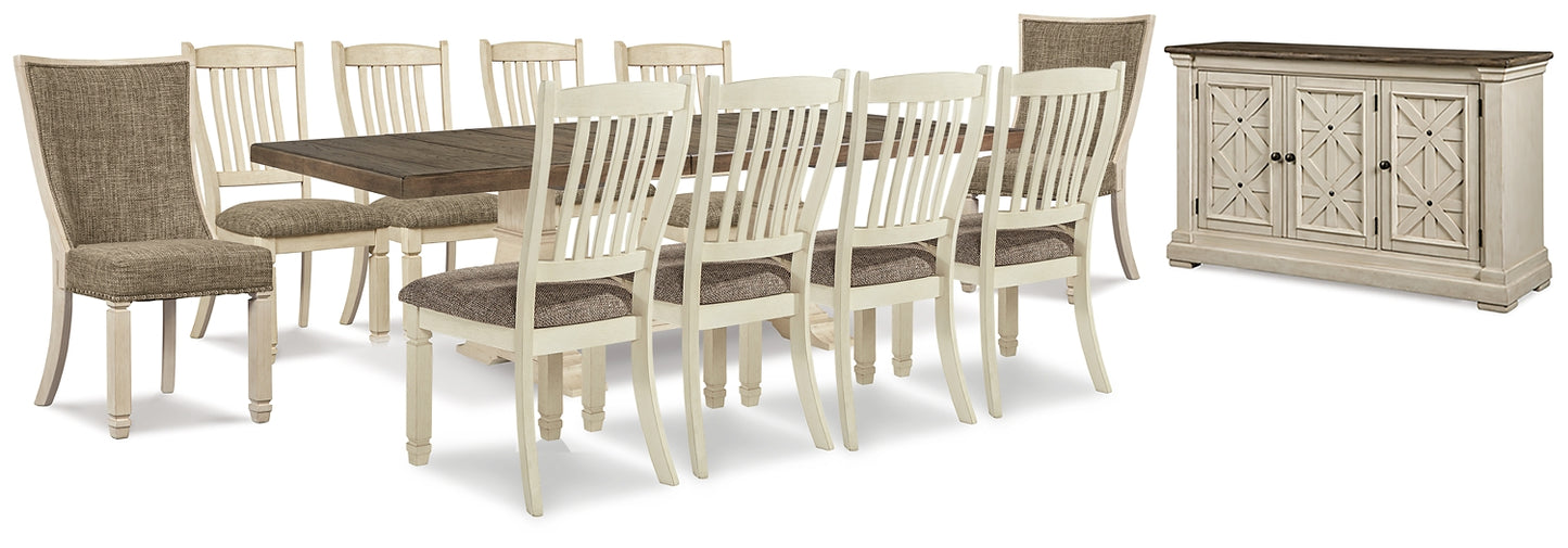Mesa de comedor Bolanburg y 10 sillas