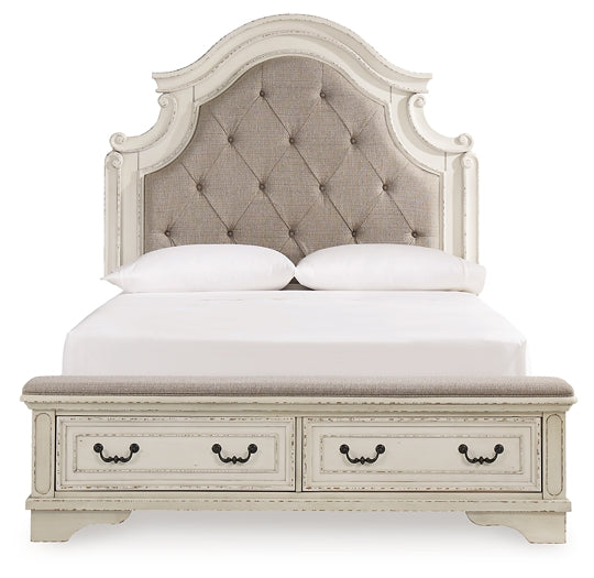 Cama tapizada con almacenaje Realyn
