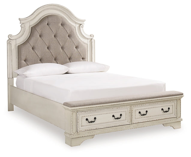 Cama tapizada con almacenaje Realyn