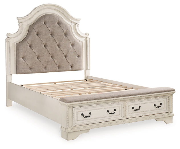 Cama tapizada con almacenaje Realyn