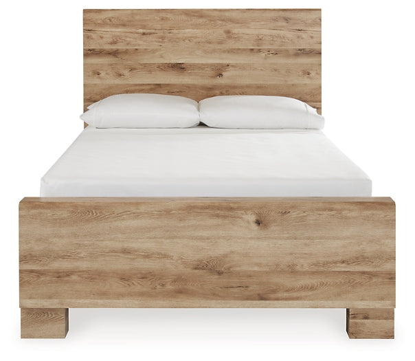 Cama con paneles Hyanna con almacenamiento de 2 lados