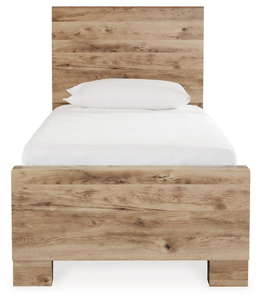 Cama con paneles Hyanna con almacenamiento de 2 lados