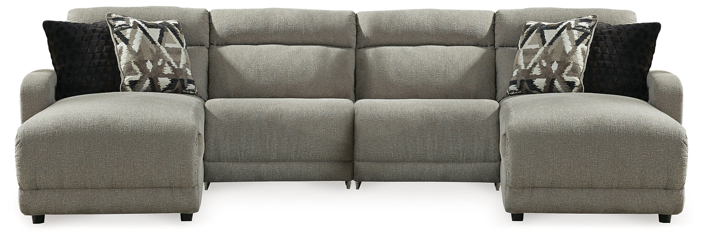Colleyville - Seccional reclinable eléctrico de 4 piezas con chaise longue