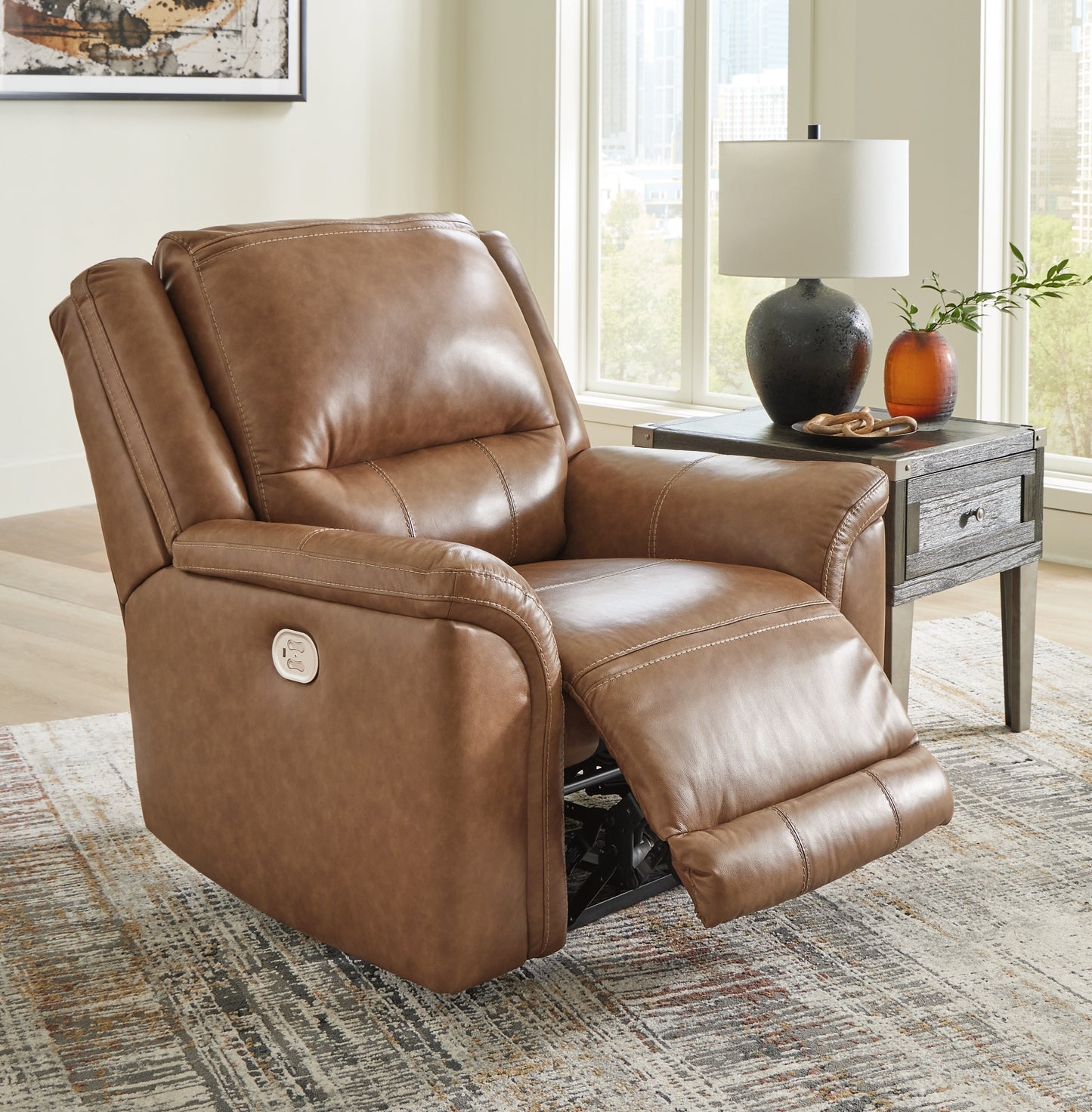 Sillón reclinable eléctrico Trasimeno/reposacabezas ajustable