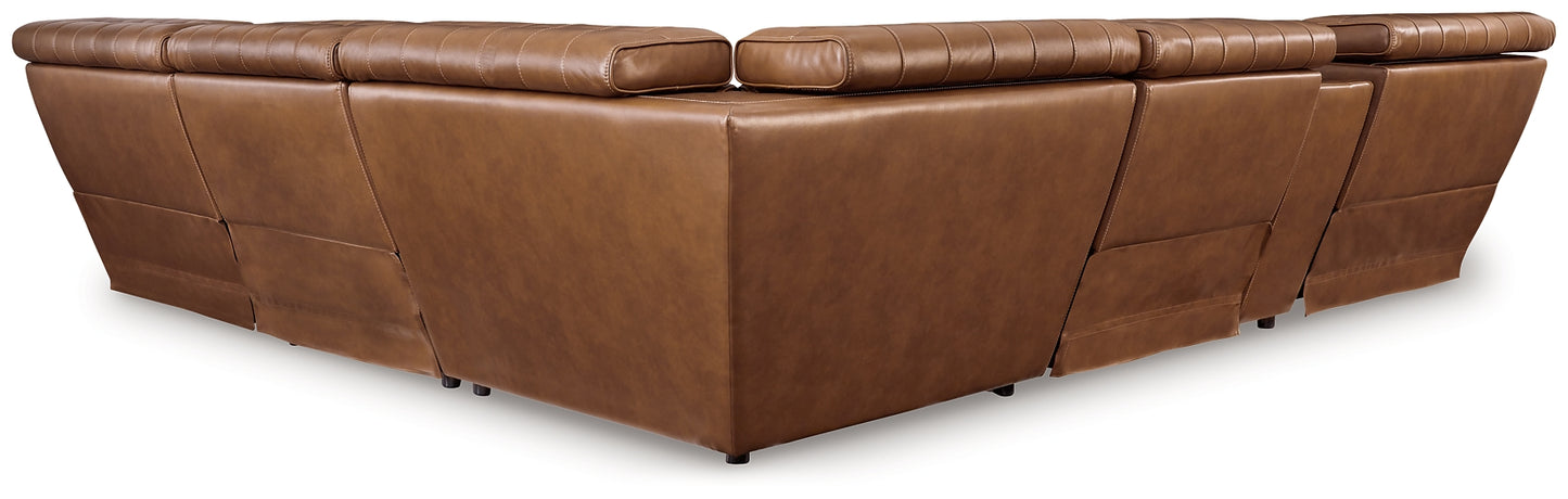 Seccional reclinable eléctrico Tempmpton de 6 piezas