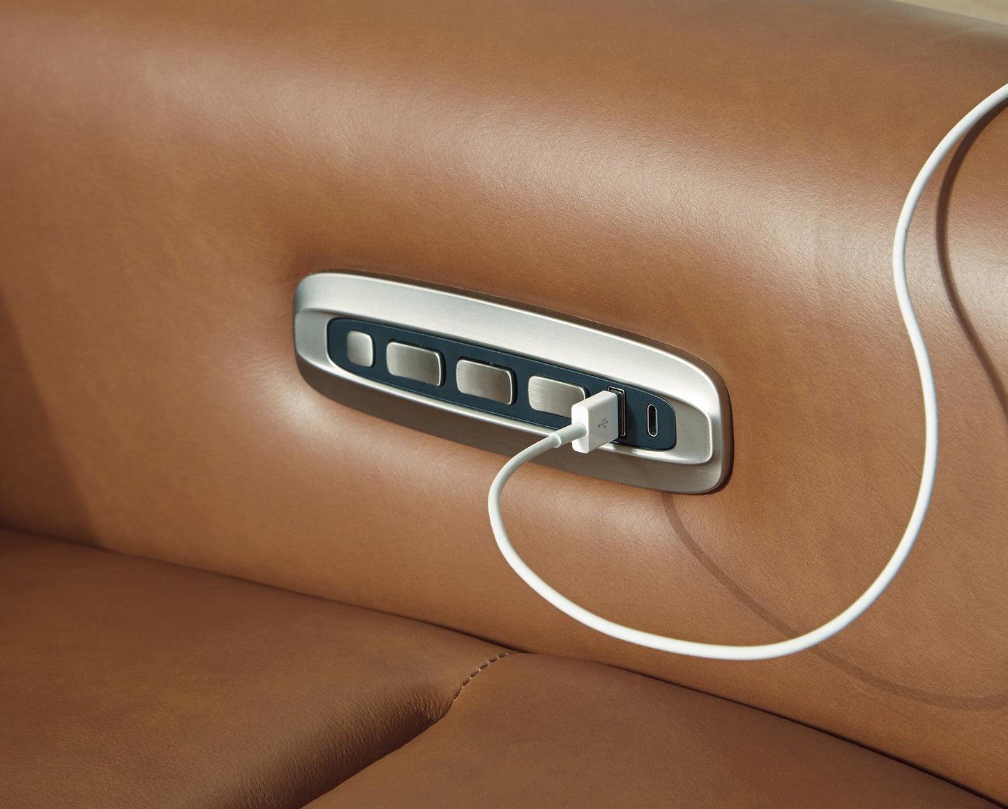 Sillón reclinable eléctrico Tryanny con reposacabezas ajustable