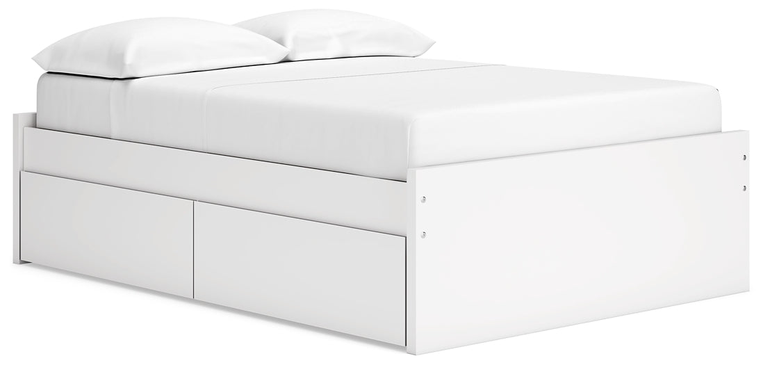 Ashley Express - Cama de plataforma Onita con espacio de almacenamiento en un lateral