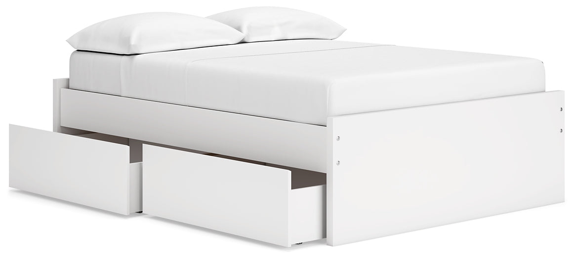 Ashley Express - Cama de plataforma Onita con espacio de almacenamiento en un lateral